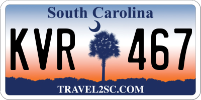 SC license plate KVR467