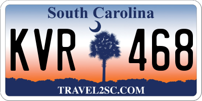SC license plate KVR468