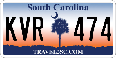 SC license plate KVR474
