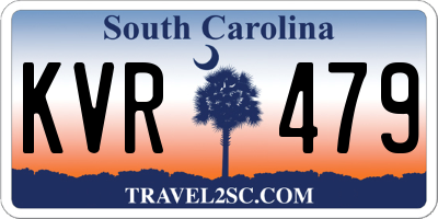 SC license plate KVR479