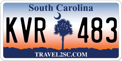 SC license plate KVR483