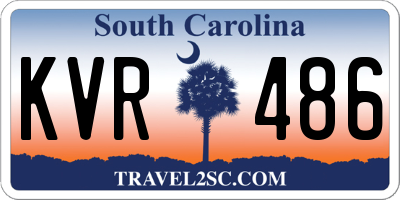 SC license plate KVR486
