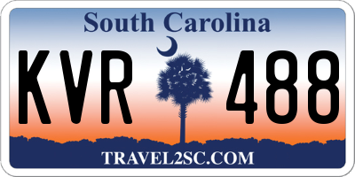 SC license plate KVR488