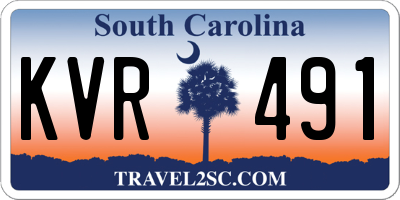 SC license plate KVR491