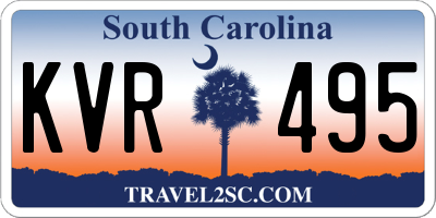 SC license plate KVR495