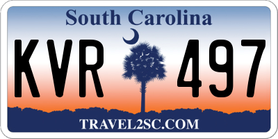 SC license plate KVR497