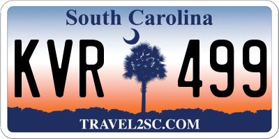 SC license plate KVR499
