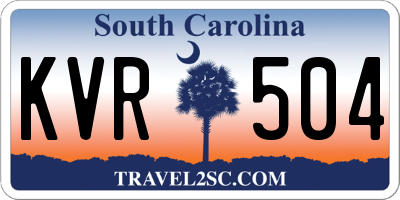 SC license plate KVR504