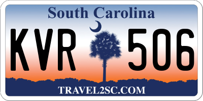SC license plate KVR506
