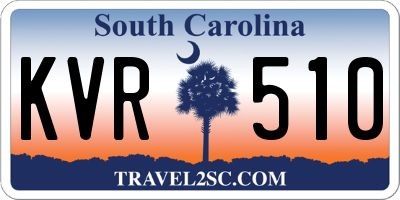SC license plate KVR510