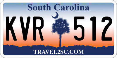 SC license plate KVR512