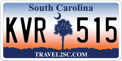 SC license plate KVR515