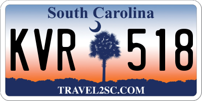 SC license plate KVR518