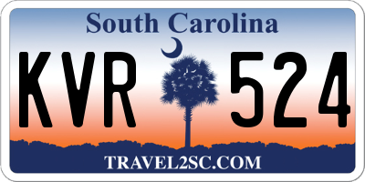 SC license plate KVR524