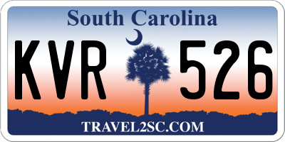 SC license plate KVR526