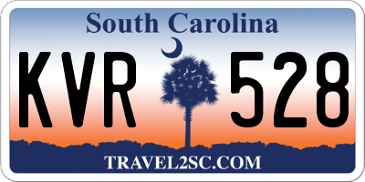 SC license plate KVR528