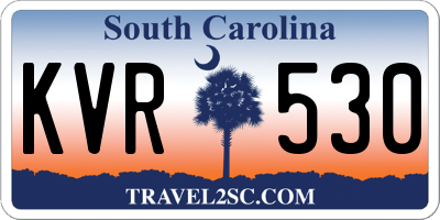 SC license plate KVR530