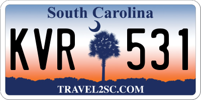 SC license plate KVR531