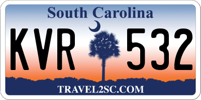 SC license plate KVR532