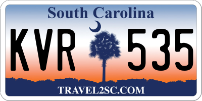 SC license plate KVR535