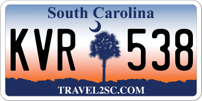 SC license plate KVR538
