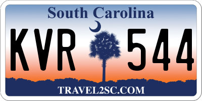 SC license plate KVR544