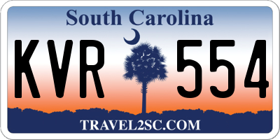 SC license plate KVR554
