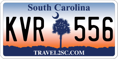 SC license plate KVR556