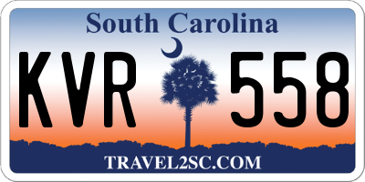 SC license plate KVR558