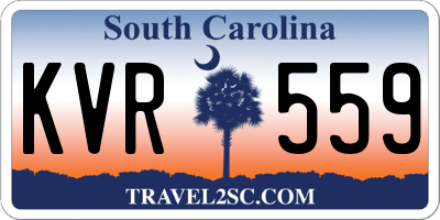 SC license plate KVR559
