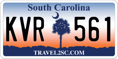 SC license plate KVR561