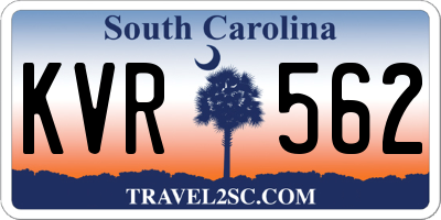 SC license plate KVR562