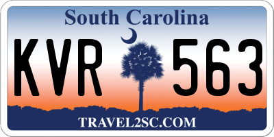 SC license plate KVR563