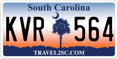 SC license plate KVR564