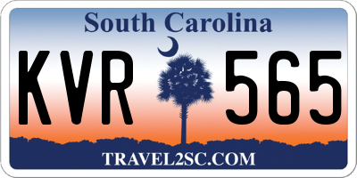 SC license plate KVR565