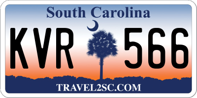 SC license plate KVR566