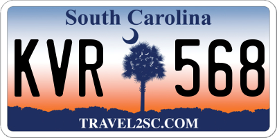 SC license plate KVR568
