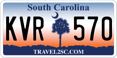 SC license plate KVR570