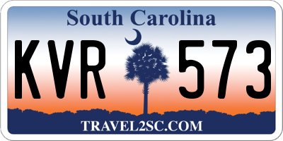 SC license plate KVR573