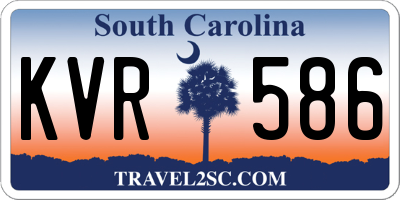 SC license plate KVR586