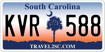 SC license plate KVR588