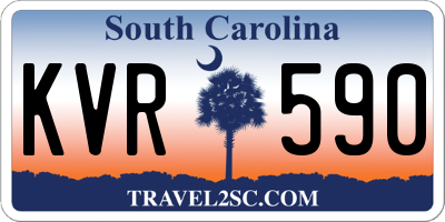 SC license plate KVR590