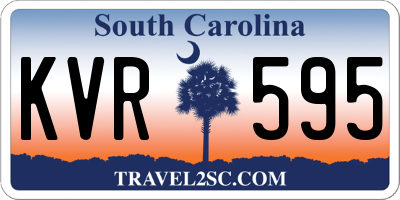 SC license plate KVR595