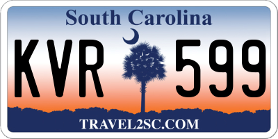 SC license plate KVR599