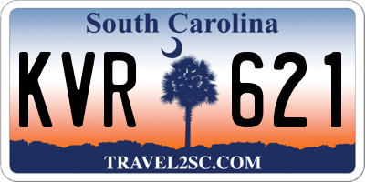 SC license plate KVR621