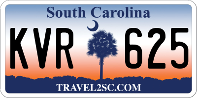 SC license plate KVR625