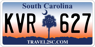 SC license plate KVR627