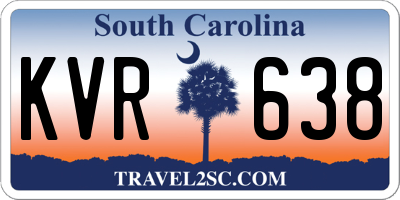 SC license plate KVR638