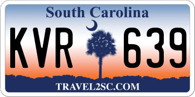 SC license plate KVR639