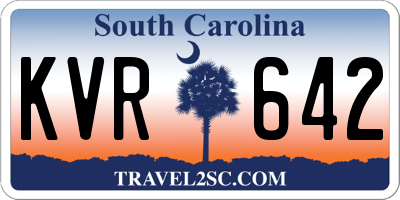 SC license plate KVR642